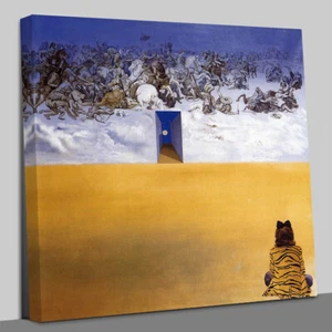 Salvador Dali Battle in the Clouds Canvas Wall Art Ready To Hang - Picture 1 of 5
