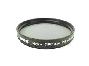 SUNPAK 58mm Circular Polarizer Glass Filter - Picture 1 of 1