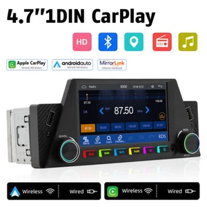 Reproductor de MP5 inalámbrico para automóvil de 4,7" 1 din Android reproductor estéreo multimedia automático - Imagen 1 de 23
