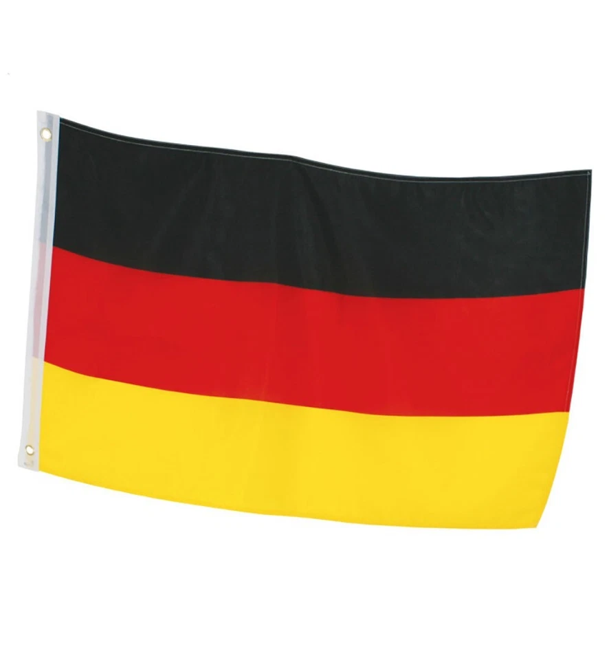 Deutschland Fahne Schwenkfahne 60 x 90 cm Ösen EM Fußball Schwarz Rot Gold - Bild 1 von 1