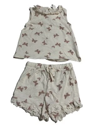 H.M Bebé Niña 3T Mariposa Estampado Juego 2 Piezas Buen Estado  Foto 1 de 4