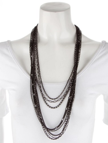 Chanel Resin CC Collana Collare Multifilamento