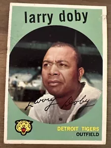 Larry Doby - 1959 Topps #455 Detroit Tigers HOF Vintage Baseball Card C284 - Picture 1 of 2