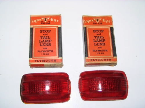 Par de lentes 40 Plymouth P10 Deluxe P9 Road King Tail Light LYNX EYE T365 Foto 1 de 1