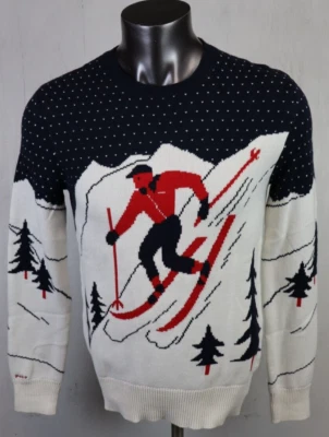 Para Hombres Polo Ralph Lauren Azul Marino Holi Sun Valley Suéter Algodón Talla S NUEVO Esquí Foto 1 de 4
