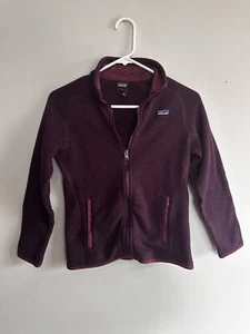 Girls' Patagonia Better Sweater Jacket Fleece Full Zip - Deep Plum - Size L (12) - Picture 1 of 4