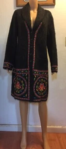 ESCADA Vintage Fox Fur Embellished Long sweater Size L - Picture 1 of 10