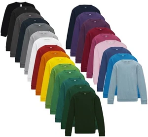 Awdis Kids Boys Girls Children School Academy Sweatshirt Jumper - Picture 1 of 28