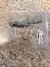 Star Wars Micro Galaxy Squadron Treadspeeder with First Order Stormtrooper.