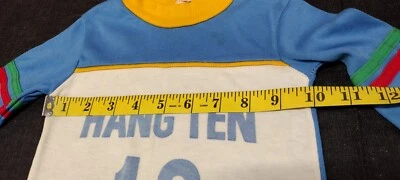 '81 Vintage HANG TEN Niño 18 Meses Vintage Años 80 Niños 10 Estilo Fútbol Foto 1 de 4