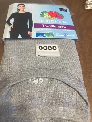 Camisa gris térmica gofre Fruit of the Loom XS (0-2) para mujer Foto 1 de 4