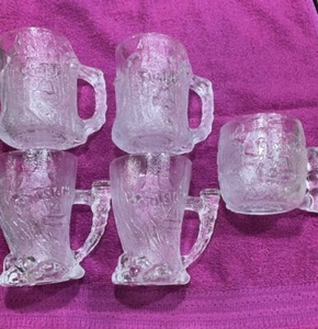 VINTAGE McDonalds FLINSTONE glasses 1993 5pc set! 1 With Chip/hairline crack - Picture 1 of 5