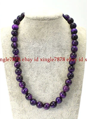 Colar de contas de pedra preciosa olho de tigre multicolorido 100% natural 6mm-10mm 14-36 pol - Imagem 1 de 4