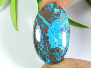 49Cts. AA++ Cristal Azurita Natural Ovalado Cabujón Piedra Preciosa Suelta 21X36X06 MM c68 - Imagen 1 de 9