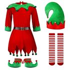 Children Christmas Elf Costume Set for Christmas Party Birthday Party