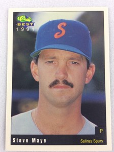 1991 Salinas Spurs-Classic BEST Minor Lg Baseball Card-Steve Maye