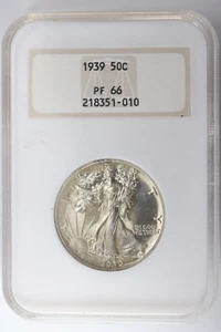 1939 Walking Liberty épreuve demi-dollar NGC PF66 50c - Photo 1/4