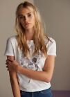 NWT Skull Cashmere Dixie Embroidered Skull Tee White Size M $173