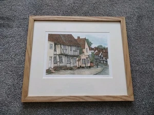 SUE SCULLARD SIGNED PRINT 'Church Steet, Lavensham' 8/250 LIMITED EDITION - Picture 1 of 8