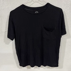 Wonder Nation Shirt Girls Large Black Pocket Tee Soft Rayon Spandex Youth Top - Picture 1 of 6