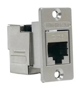 SWITCHCRAFT/CONXALL - Soket RJ45 Cat6 Berperisai ke Adaptor Panel Mount IDC, 'H - Picture 1 of 1