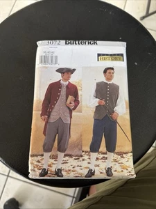 Butterick #3072 "Colonial Costume Pattern Men's 38 40 42"  Making History NEW - Picture 1 of 2