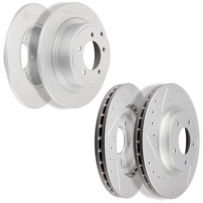 Front Rear Discs Brake Rotors For 2011-2014 Chrysler 200 2009-2017 Jeep Patriot - Image 1 of 4