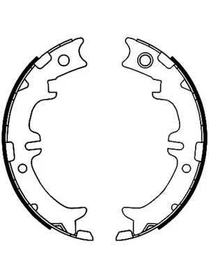 Protex Hand Brake Shoes fits Toyota Tarago 1.8 YR20 De Luxe (N3199) - image 1 of 4
