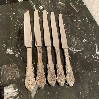 4MINT WALLACE SIR CHRISTOPHER 9 3/4”STERLING SILVER FRENCH DINNER KNIFE FLATWARE - Image 1 of 4