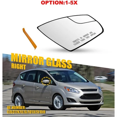 For 2013-2018 Ford C-Max Hybrid Right Passenger Side Mirror Glass Non-Heated US - Image 1 of 4