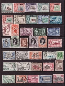 Selección de sellos usados de la reina Isabel II de la Commonwealth británica - Imagen 1 de 1