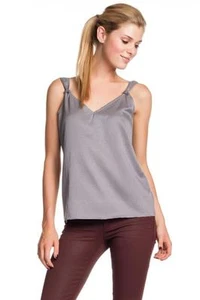 Aiko Damen 128 $ Issac Tanktop Mini Streifen 220-ASP32114 NEU V-Ausschnitt Seide Baumwolle - Bild 1 von 4