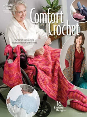 Comfort Crochet Patterns Shawl Cape Socks Hanging Tote Loafers Annie's Attic NEW - Image 1 of 4
