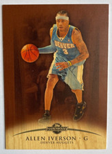 Allen Iverson 2008-09 Topps Hardwood Mahogany Wood #47 Nuggets RARE #'d /75
