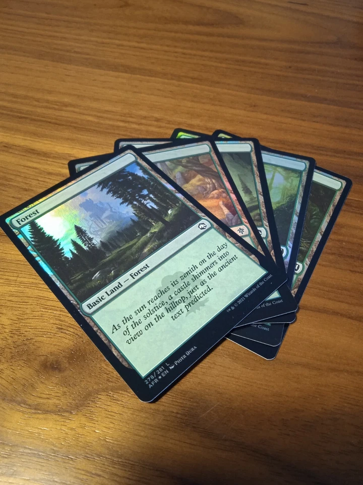5 x Foil Forest EXC - NM Magic The Gathering - Bild 1 von 1
