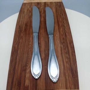 Rostfrei Inox Ibu Hermannstadt Stainless Steel Flatware Lot Of2 Dinner Knives 9" - Picture 1 of 11