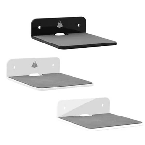Acrylic Floating Shelf Wall Mounted Small Display Shelves Speaker Holder Rack - Picture 1 of 14
