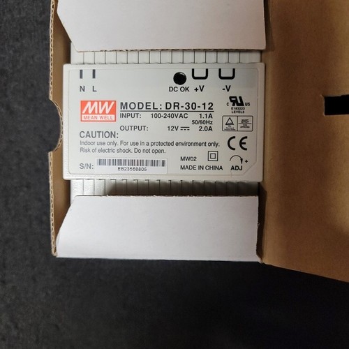 Mean Well Dr-30-24 Power Supply Input 100-240vac Output 24v for sale ...