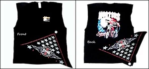 XXL Hooters Flag Eagle Biker Sleeveless T Shirt Bandana Sturgis Halloween Costum - Picture 1 of 3