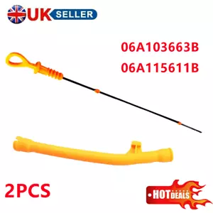 ENGINE DIPSTICK & GUIDE TUBE FOR AUDI A3 8L TT 8N VW BORA 06A115611B - Picture 1 of 8