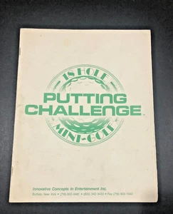 Putting Challenge Mini Golf Arcade Manual.....Innovative Concepts - Picture 1 of 7