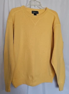Croft & Barrow 100% Cotton Pullover Knit Sweater Mens L Buttercup Yellow - Picture 1 of 3