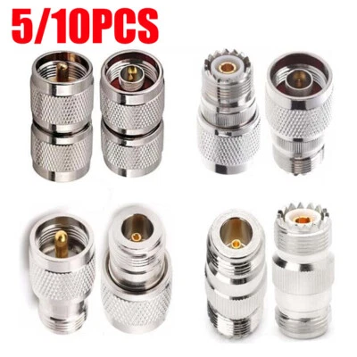 5/10PCS N Type to UHF SO239 PL259 Male Female RF Coaxial Coax Adapter Connector - Image 1 of 4