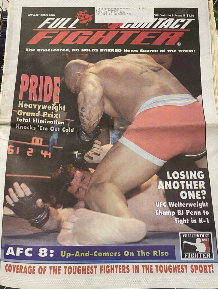 FULL CONTACT FIGHTER 2004 MMA Newspaper Magazine Shooto Pride Fc UFCK-1 - Image 1 of 4