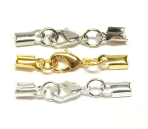 Chiusure a moschettone con tappi terminali per chiusura a catena da 1,5/2/2,5 mm con occhiello - Foto 1 di 8