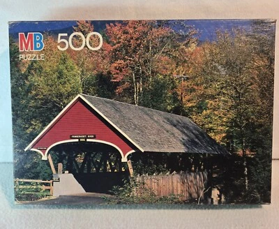 Vintage Milton Bradley 500 Piece Jigsaw Franconia Notch Unopened  - Image 1 of 2