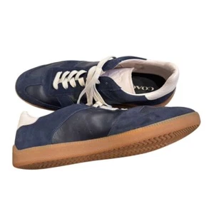 Coach Navy Blue Suede Leather Sneakers Gum Sole Casual Athletic Shoes Men12D EUC - Picture 1 of 22