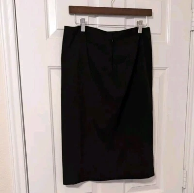 Falda para mujer White House Black Market forrada negra con cremallera talla 10 Foto 1 de 4