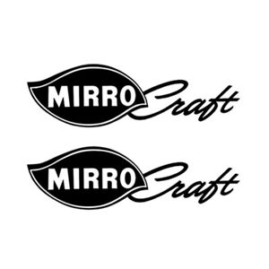 Set of 2 Vinyl Decals for Mirrocraft Boat, bumper sticker. Mail w/tracking #