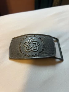American Revolution Bicentennial Commemorative Brass Belt Buckle 1776-1976 - Picture 1 of 3
